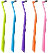 10 Pack Dental Teeth Plaque Remover Brushes Tools, Ergonomic Handle Design, Multicolor Tooth Stai...