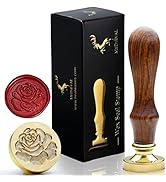 Flower Wax Seal Stamp, Rose Sealing Wax Stamp for Wedding Party Invitations Envelopes Gift Packing
