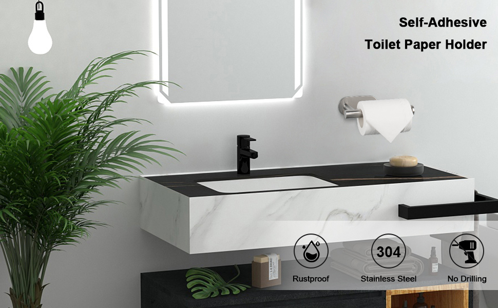 self adhesive toilet paper holder
