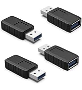 ELUTENG USB Coupler Male to Female 4Packs USB 3.0 Type A Adapter Superspeed 5Gbps USB Port Extens...