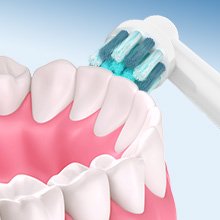 Sequence showing dental care and oral hygiene practices, featuring toothbrushes and dental-related imagery.
