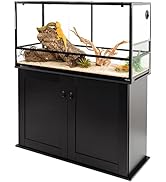 REPTI ZOO Reptile Aquarium Terrarium Wooden Stand and Cabinet with Adjustable Shelf for 48L x 18W...