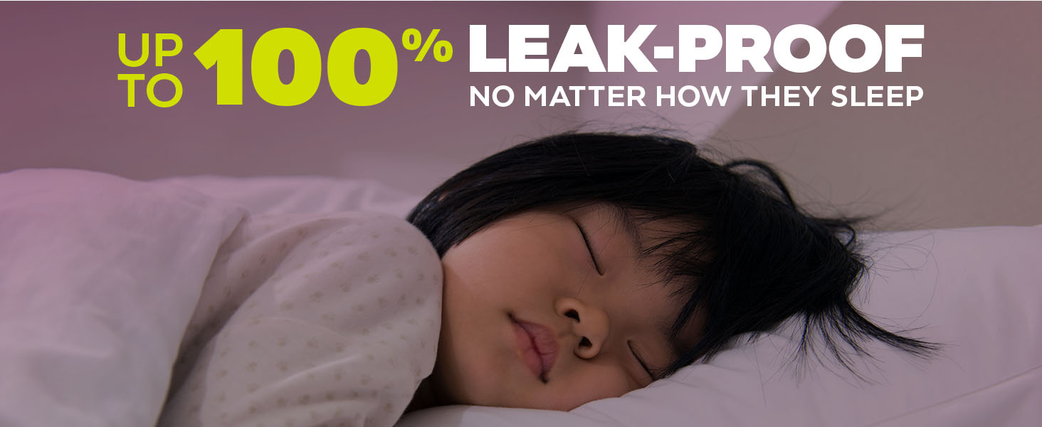 Up to 100% leak-proof no matter how they sleep