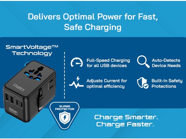 universal plug adapter for worldwide travel