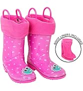 Toddler Rain Boots, Kids Rain Boots for Girls and Boys Rain Boots - Rubber with Fun 3D Patterns a...