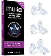 Rhinomed Mute Nasal Dilator for Snore Reduction - Anti-Snoring Aid Solution - Improve Airflow - C...