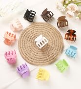 12 Pcs Hair Claw Clips - Matte Nonslip Small Claw Clips
