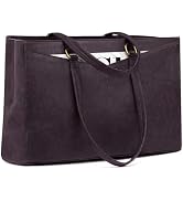 LOVEVOOK Laptop Bag for Women,15.6 Inch Laptop Tote Bag for Women,Vintage Leather Work Tote Bags ...