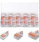 GKEEMARS 26Pcs Compact Splicing Connectors Wire Connectors Kit 2, 3 and 5 Circuit Inline Splices ...