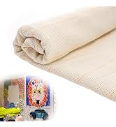 40" × 40" Large Overlocking Tufting Cloth with Marked Lines- Primary Monk's Cloth Punch Needle Fa...