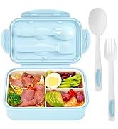 Bento Boxes for Adults - 1100 ML Lunch Box Container For Kids Women With Built-in Spoon & Fork - ...