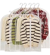 Perber All Clear Garment Bags for Hanging Clothes, 40" Suit Bags for Closet Storage, Plastic Dust...