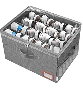 PENGLONG Adjustable Storage Bins for Closet, 16Pairs Wardrobe Clothes Organizer, Shoe Bin, Shoe O...
