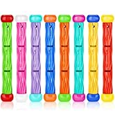 Korlon Tec Pool Toys for Kids Ages 4-8, 8 Pcs Underwater Training Pool Diving Toys Dive Sticks Se...