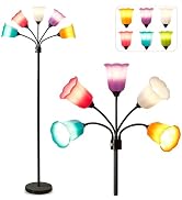 GyroVu Medusa LED Floor Lamp, Multi Head Modern Tall Lamp with Adjustable Gooseneck Standing Lamp...