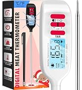Antonki Meat Thermometer with Long Food Temperature Probe, Digital Instant Read Food Thermometer ...