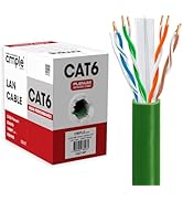 Cmple - Plenum Cat 6 Ethernet Cable 1000ft, Cat6 Cable (CMP) 350MHz Unshielded Twisted Pair (UTP)...