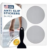 Clear Bloom Anti Slip Shower Stickers 24 PCS, Gray Non-Slip Shower Strips for Adults, Premium Adh...