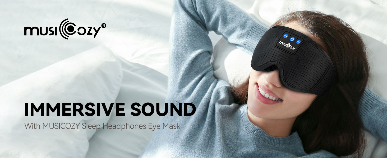sleep headphones bluetooth sleep eye mask headphones headband for side sleepers cool gadgets gift