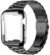 iiteeology Compatible with Apple Watch Band 45mm Series 7, Upgraded Stainless Steel Link Replacem...