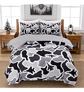Holawakaka Kids Teens Fighter Jet Camouflage Bedding Set, 5-Piece Twin Size Comforter Set with Sh...