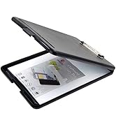 OFFIDIX Clipboard Storage Box,Black Plastic Paper Clipboard Paper Holder Storage Clip Board Ideal...