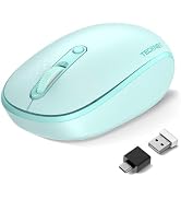 TECKNET Bluetooth or 2.4GHz Wireless Silent Mouse,Multiple Colors Available | 4 Buttons Portable ...