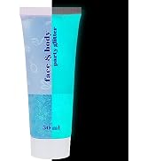 MEICOLY Neon Blue Body Glitter,Luminous UV Black Light Face Glitter Gel,Glow in The Dark Glitter ...
