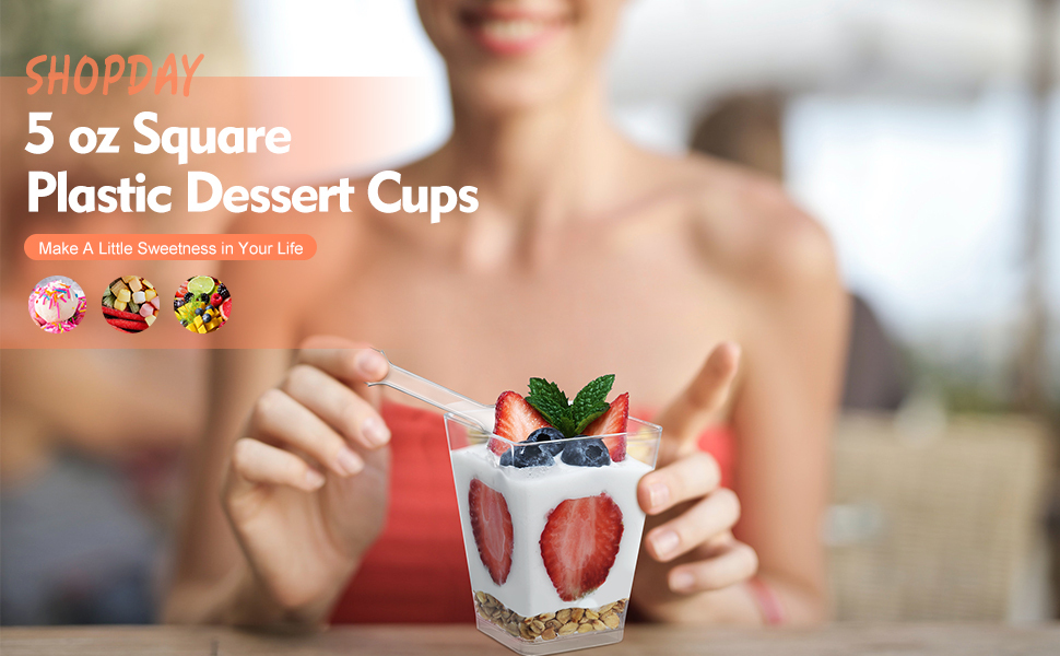 plastic dessert cups
