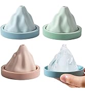 Large Whiskey Ice Cube Molds, Cocktail Ice Cube Tray, Silicone Ice Mountain Shaped Ice Molds, Fun...