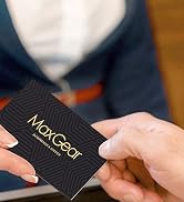 MaxGear Walnut Wood Business Card Holder, Wooden Desk Organizer for Storing & Displaying Business...