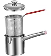 Bothyi Deep Frying Pot Frying Basket Stainless Steel with Filter Basket Nonstick Practical Cookin...