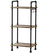Aduanbang 4-Tier Industrial Pipe Ladder Shelf, Vintage Style Bookshelf, Freestanding Storage Rack...