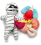 Nocciola Halloween Zombie Mummy Dog Toys with Organs: Funny Cool Squeaky Dog Chew Toys for Puppie...
