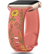 SNBLK Floral Band Compatible with Cute Apple Watch Bands for Women 40mm 41mm 38mm 42mm 44mm 45mm ...