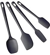ChefAide 4 Pieces Silicone Spatula Set, Food Grade Rubber Spatula, Upgrade Strong Handle with Erg...