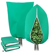 2 Pack Plant Covers Freeze Protection for Winter, 2.2oz/yd² (72" X 47") Frost Blankets Cloths Wit...
