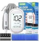 Glucose Monitor Kit – All-in-One Blood Sugar Monitor with 100 Test Strips & Lancets, High Accurac...