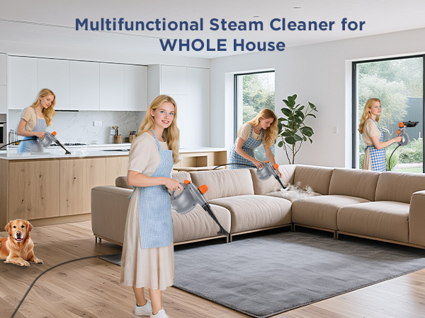 labigo steam cleaner pressurized handheld steamer cleaning tile grout window upholstery kitchen car