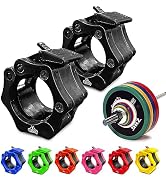 Bear Grips Olympic Barbell Clips - 2 Inch Barbell Clamps - Non Slip Locking and Quick Release Bar...