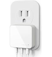 Nekmit 100W Flat USB C Charger Block, 3-Port GaN Fast Wall Charger(2*USB-C & 1*USB-A), USB C Wall...