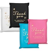 Jowlroel Thank You Poly Mailer 14.5x19 Inch 50 Pcs, Waterproof and Tear-Resistant Shipping Bags f...