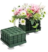 Krijues 2Pcs Floral Foam Cage for Flowers, Square Flower Holder with Floral Foam for Fresh Flower...