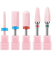 MelodySusie Ceramic Nail Drill Bits Set, 3/32'' (2.35mm) Professional Acrylic Nail File Drill Bit...