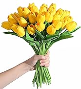 yellow tulips fake bouquet