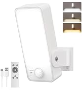 PopoIron Motion Sensor Outdoor Light, 10000mAh Rechargeable 600 Lumen Battery Operated Outdoor Li...