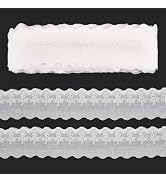 FINGERINSPIRE 15 Yards Eyelet Lace Ribbon 2-1/2 inch Wide Ivory White Cotton Lace Trim Wavy Edge ...