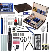 AEORUM 3D Printing Tool Kits for 3D Printer with Wood Toolbox 124Pcs 3D Printing Accessory Includ...