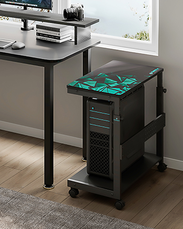 Eureka Height Adjustable Computer Tower Stand