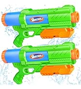 Super Water Gun for Kids Adults: 2 Pack - 1200CC Water Toy Gun Squirt Blaster Soaker Long Range H...